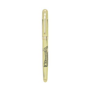 Hayman 24 ct Gold Plated Shri Balaji Hanuman Engraved Roller Ball Pen with Box (P-127) - Hayman Pen 