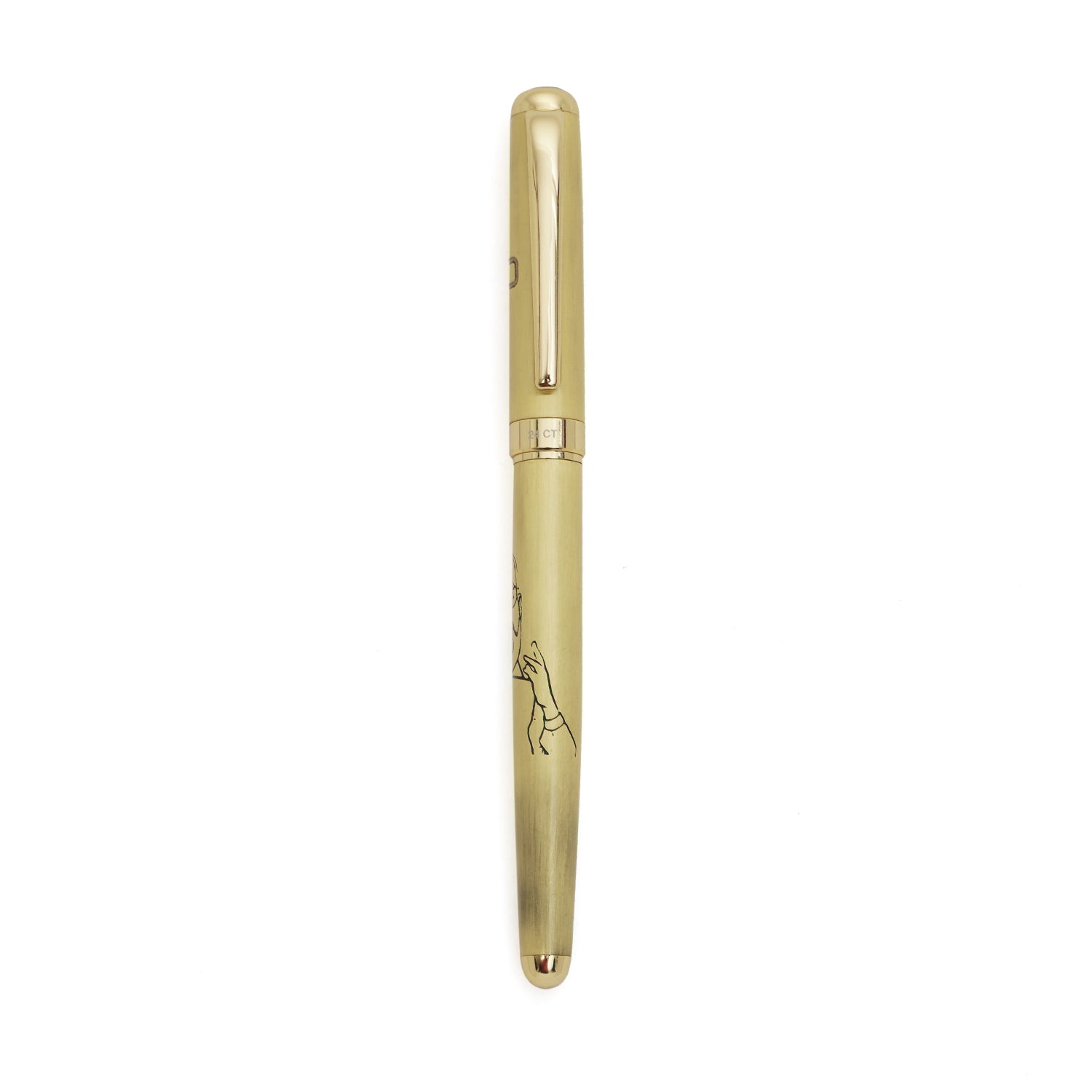 Hayman 24 CT Gold Plated Narendra Modi Ji With Lotus Engraved Roller Ball Pen with Box (P-129) - Hayman Pen 