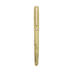 Hayman 24 CT Gold Plated Narendra Modi Ji With Lotus Engraved Roller Ball Pen with Box (P-129) - Hayman Pen 