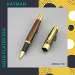 Hayman 24 CT Gold Plated Roller Pen With Box (P-147) - Hayman Pen 