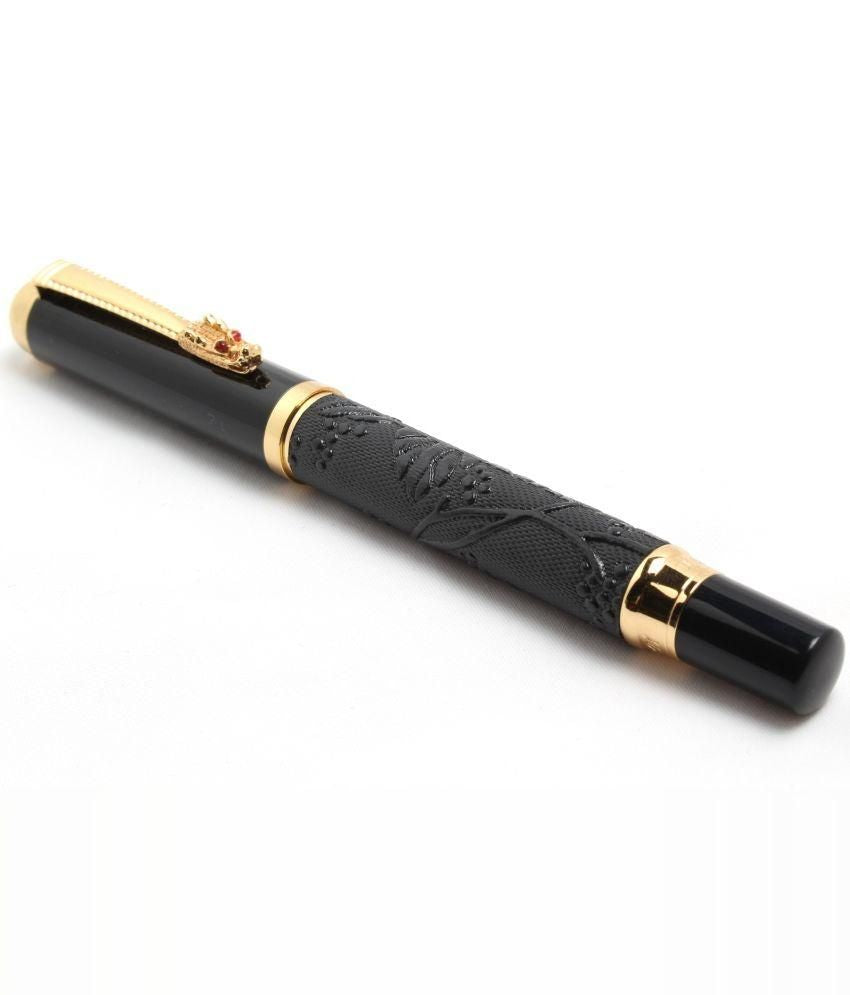 Hayman Black 24 CT Gold Plated Fountain with Box (P-29) - Hayman Pen 