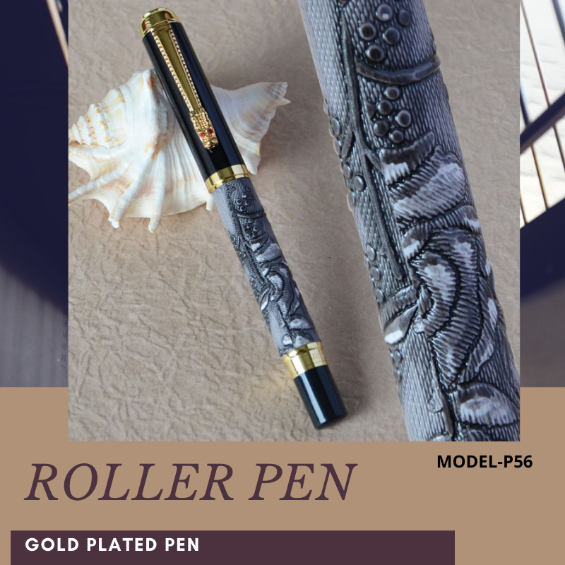 Hayman Dikawen 24 CT Gold Plated Roller Pen With Box (P-56) - Hayman Pen 