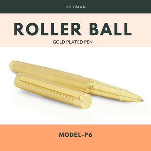 Hayman 24 CT Gold Plated Roller Ball Pen (P-6) - Hayman Pen 