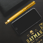 Hayman 24 CT Gold Plated Triangle Roller Pen with Gift Box (P-4)