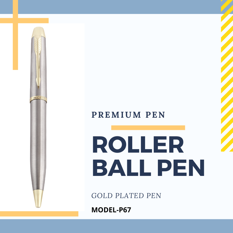 Hayman 24 CT Gold Plated Jotter Ball Pen With Box (P-67) - Hayman Pen 