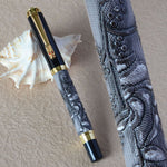 Hayman Dikawen 24 CT Gold Plated Fountain Pen With Box (P-57) - Hayman Pen 