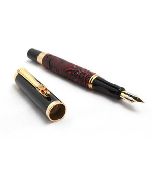 Hayman Dikawen 24 CT Gold Plated Fountain Pen With Box (P-58) - Hayman Pen 