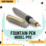 Hayman Picasso Parri Gold Plated Fountain Pen with Box (P-92) - Hayman Pen 