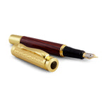 Hayman Dikawen 24 CT Gold Plated Fountain Pen With Box (P-63) - Hayman Pen 