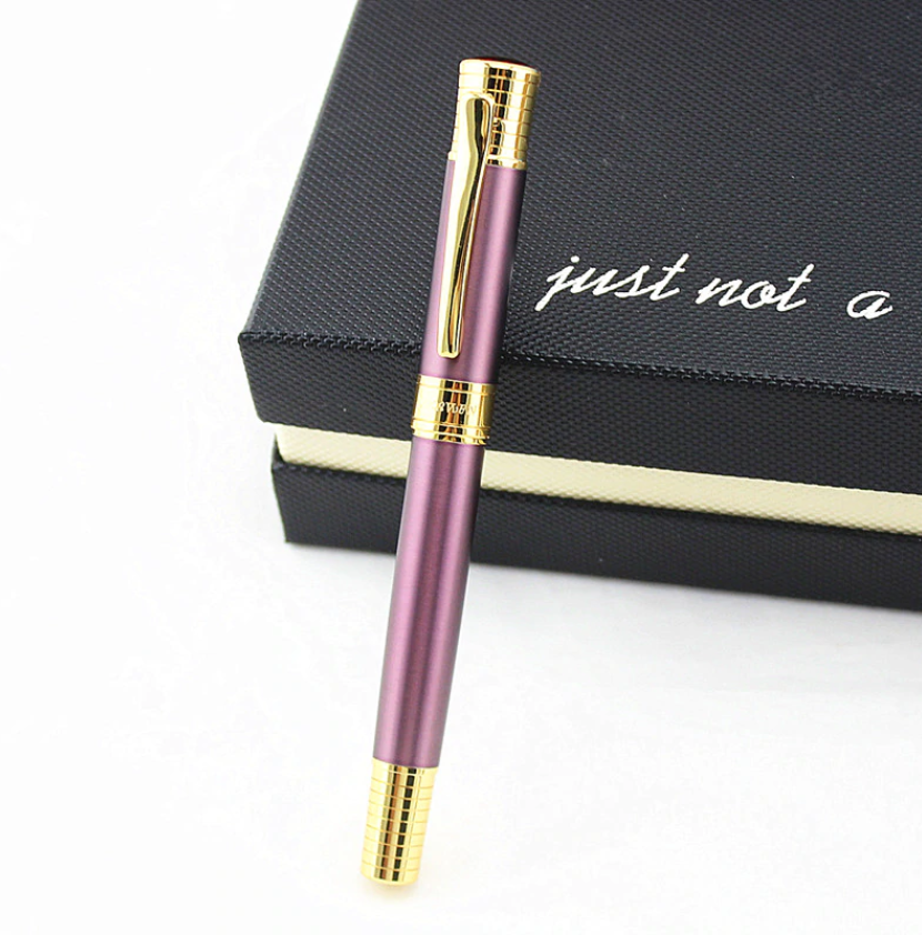Hayman Dikawen 24 CT Gold Plated Fountain Pen With Box (P-138) - Hayman Pen 